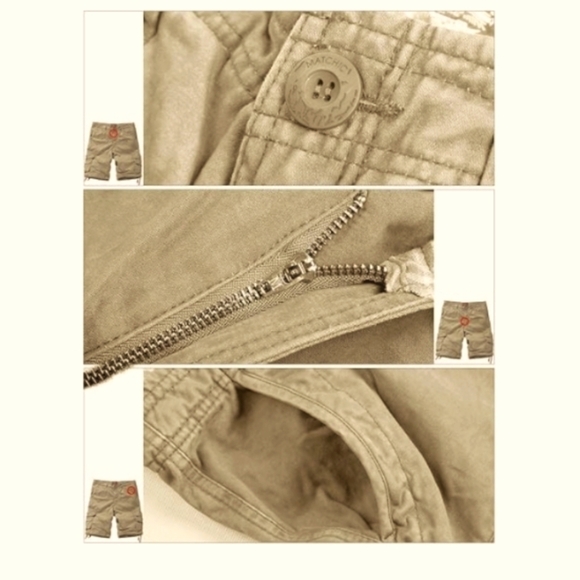 Matchstick Cargo Shorts Zip Closure Plus Size 38x12 Mid Rise Tan - Picture 6 of 7